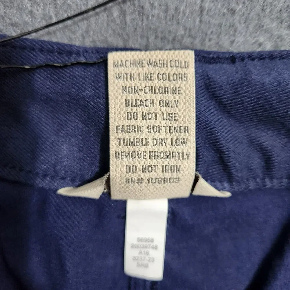 Duluth Trading Co Pants Women 16x31(28.5) Navy Blue Cargo Nylon Outdoor Hiking